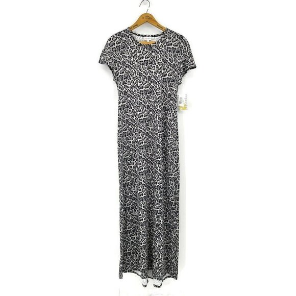New LulaRoe Maria Dress Womens XXS Snow Leopard Maxi Grey Black - Picture 1 of 6